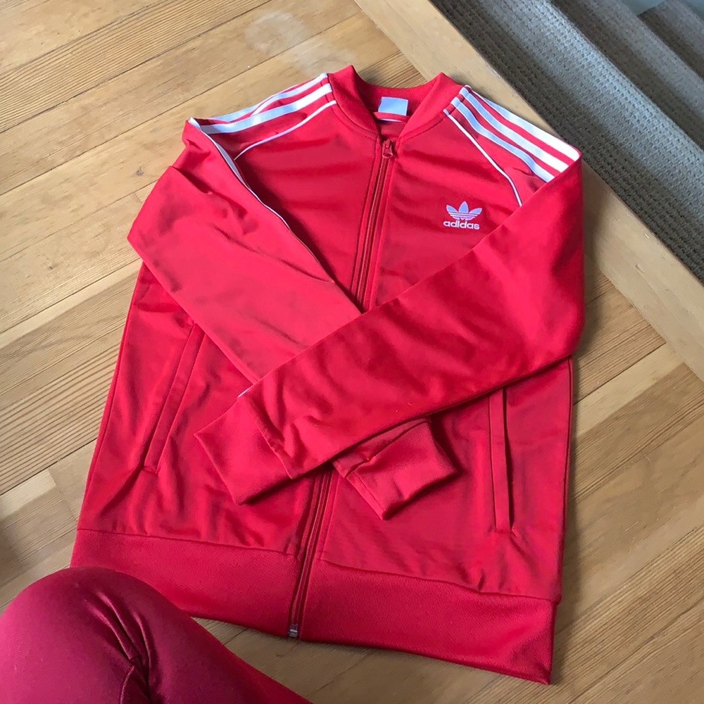 SOLD - Red Adidas Superstar Track Jacket